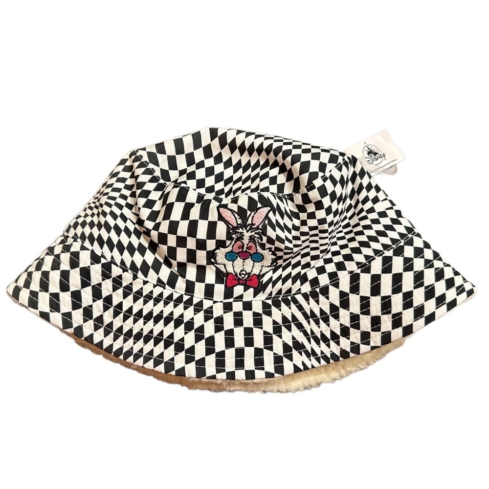 Disney’s Adult Allison in Wonderland Checkered Bucket Hat - OS - NWT - Picture 1 of 5